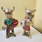 Rare Vintage Viking Warrior Figurines Set