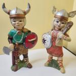 Rare Vintage Viking Warrior Figurines Set