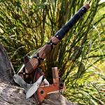 Hand Forged Norse Celtic Viking Axe with Sheath