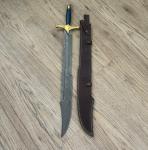 Viking Sword - 30 Inch Handmade Damascus with Sheath