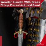 Hand Forged Damascus Leaf Blade Viking Short Sword