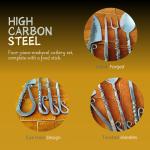 Viking Hand Forged Black Silverware Set, 4 Pieces