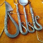 Viking Hand Forged Black Silverware Set, 4 Pieces