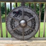 Viking Wooden Shield Battle Armor Home Decor