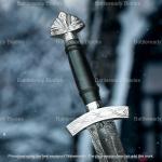 Damascus Steel Viking Sword with Scabbard, Sharp