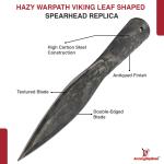 Hand-Forged Viking Throwing Spearhead with Sharp Blade