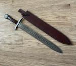 Custom Viking Sword - Handmade Damascus Steel with Sheath