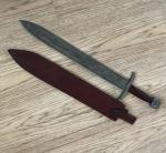 Custom Viking Sword - Handmade Damascus Steel with Sheath