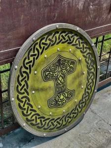 Viking Battle-Ready Wooden Round Shield