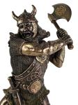 Viking Norse Warrior Battle Axe Bronze Statue