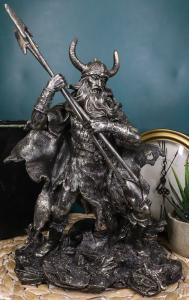 Odin Alfather Figurine with Horned Helmet