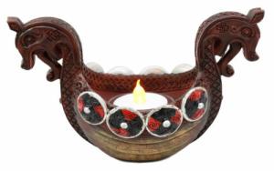 Viking Longship Candle Holder for Home Decor