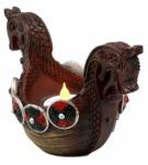 Viking Longship Candle Holder for Home Decor