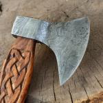 Viking Axe with Braided Wood Handle and Sheath