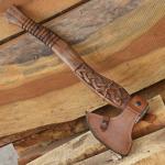 Viking Axe with Braided Wood Handle and Sheath