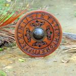 Thor Hammer Design Wooden Viking Shield, 24