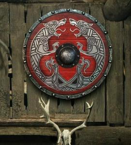 30” Viking Wooden Shield with Heavy Metal Fittings