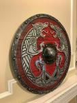 30” Viking Wooden Shield with Heavy Metal Fittings