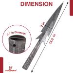 Damascus Steel Viking Throwing Spearhead