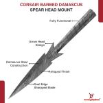 Damascus Steel Viking Throwing Spearhead