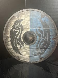 Viking Shield Wall Decor - 15” Wooden Art