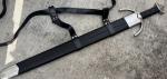 38” Viking Sword with Leather Scabbard and Strap