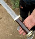 Custom 31" Damascus Steel Viking Hunting Sword