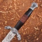 Handmade Forged Steel Viking Sword Dagger with Sheath