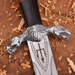 Handmade Forged Steel Viking Sword Dagger with Sheath
