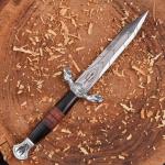 Handmade Forged Steel Viking Sword Dagger with Sheath