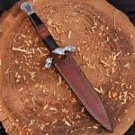Handmade Forged Steel Viking Sword Dagger with Sheath