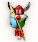 Vintage 4" Wooden Viking Norseman Spear