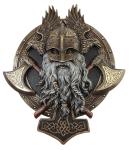 10" Viking Berserker Wall Plaque in Bronze