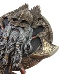 10" Viking Berserker Wall Plaque in Bronze