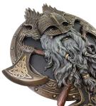 10" Viking Berserker Wall Plaque in Bronze