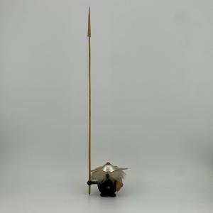 1960s Danish Viking Mini Figure with Spear & Shield