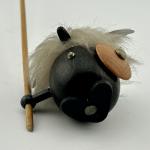 1960s Danish Viking Mini Figure with Spear & Shield