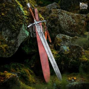 Damascus Steel Viking Sword - Battle Ready Edge