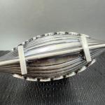 Viking Ship Pewter Figurine with Enamel Inlays