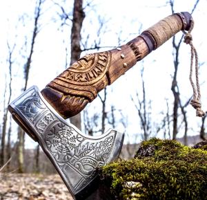 Norse Viking Camping Axe – 22" Bearded Steel Axe