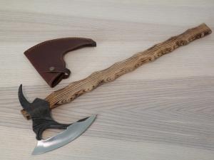 26" Hand Forged Bearded Axe with Braided Handle