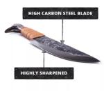 Custom Viking Knife with Raven Head Design