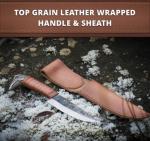 Custom Viking Knife with Raven Head Design