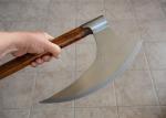 Bearded Viking Battle Axe with Curved Blade