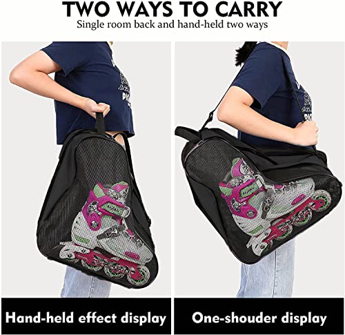 FOUUA Roller Skate Bag with Adjustable Shoulder Strap