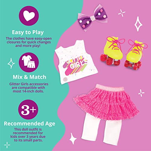 Deluxe Doll Outfit with Roller Skates - Glitter Girls