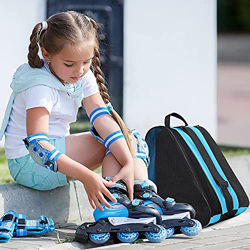 FOUUA Roller Skate Bag - Adjustable Shoulder Strap, Blue