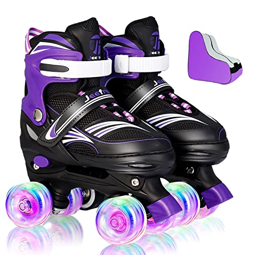 Adjustable Kids Roller Skates with Light up Wheels for Girls and Boys