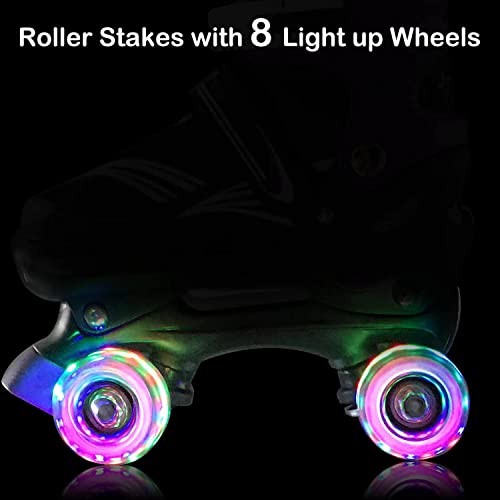 Adjustable Kids Roller Skates with Light up Wheels for Girls and Boys
