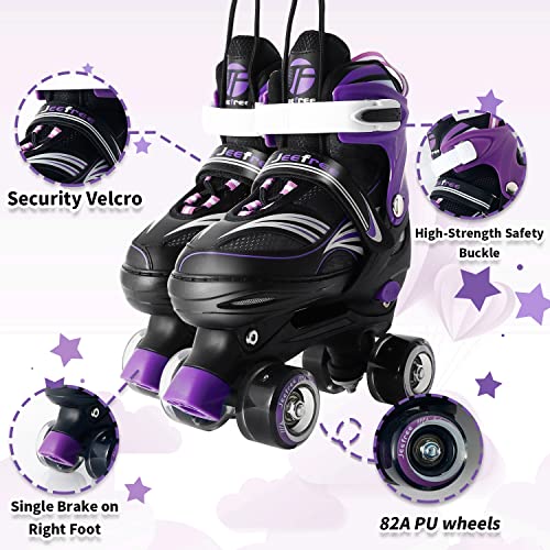 Adjustable Kids Roller Skates with Light up Wheels for Girls and Boys